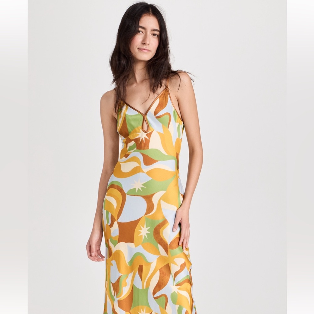 Astr Multicolor Abstract Dress